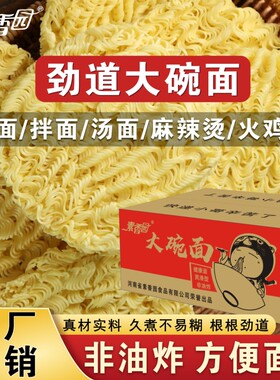 素香园大碗面面条非油炸方便面饼火锅麻辣烫拌火鸡面整箱批发商用
