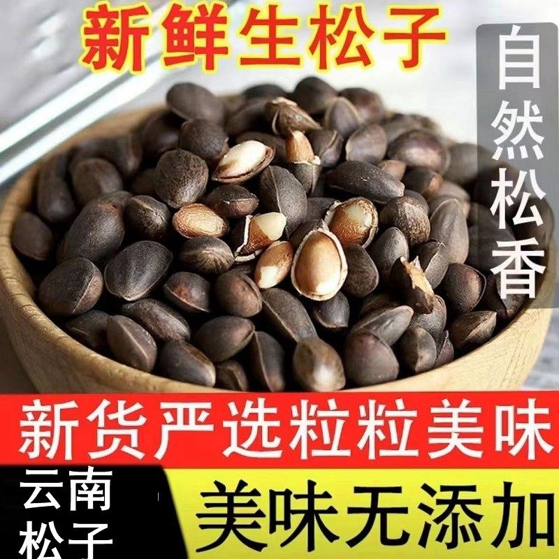 云南新鲜生松子落水松零食坚果原味松树坚果大颗粒松子2025年新货,零食/坚果/特产,东北松子,淘宝优惠券,粉丝福利购,淘宝优惠卷