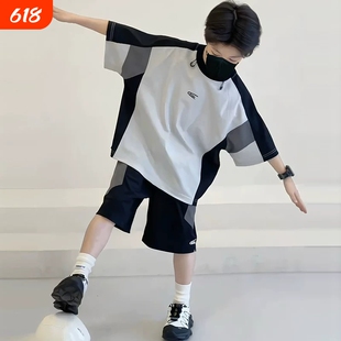 冰丝速干羽毛球服夏装套装男童2026新款青少年运动夏款潮薄款时尚