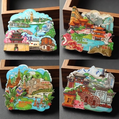 云南城市冰箱贴昆明大理丽江西双版纳腾冲香格里拉旅游纪念品文创