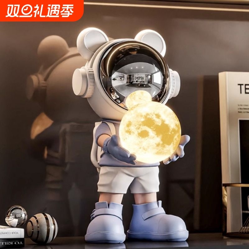 太空人宇航员小摆件客厅房间酒柜家居装饰品桌面小夜灯礼物送礼
