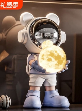 太空人宇航员小摆件客厅房间酒柜家居装饰品桌面小夜灯礼物送礼