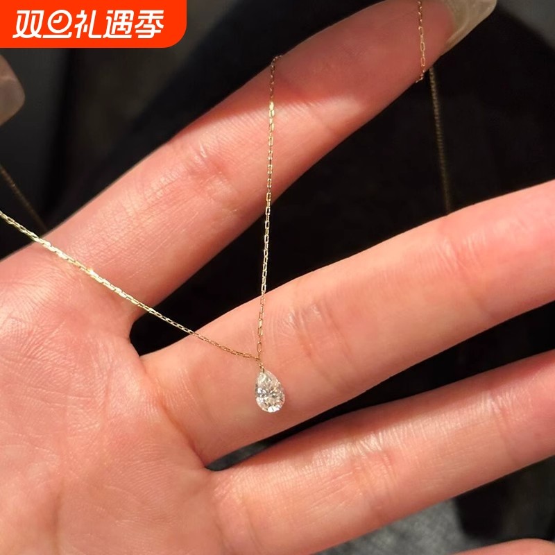 水滴锆石项链女款轻奢小众设计感高级感锁骨链配饰精致颈链choke