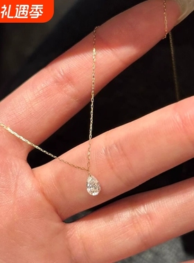 水滴锆石项链女款轻奢小众设计感高级感锁骨链配饰精致颈链choker