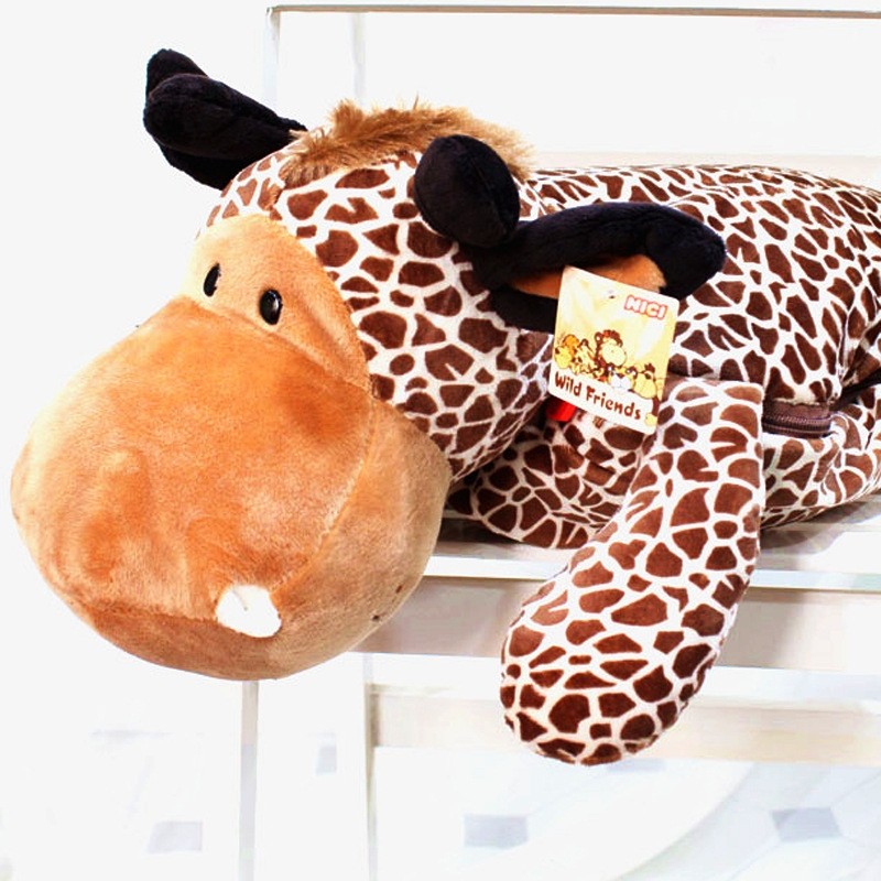 NIC卡通长颈鹿空调毯法莱绒两用空调被午睡抱枕被车载靠垫充棉,居家布艺,抱枕被,淘宝优惠券,粉丝福利购,淘宝优惠卷