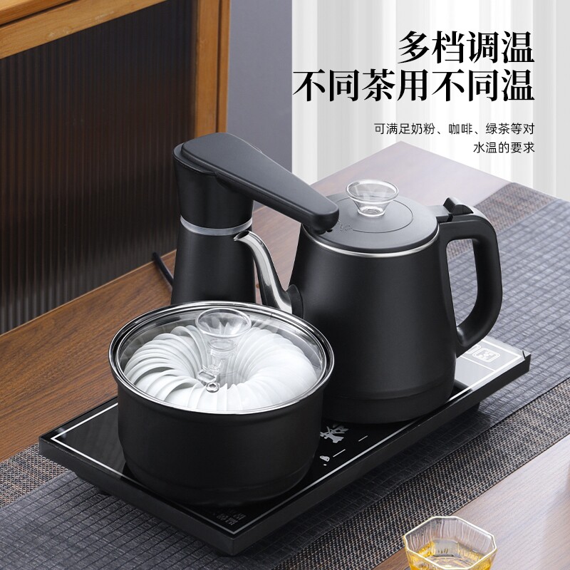 全自动上水壶电热水壶家用抽水一体泡茶壶茶具套装批烧水保温底部