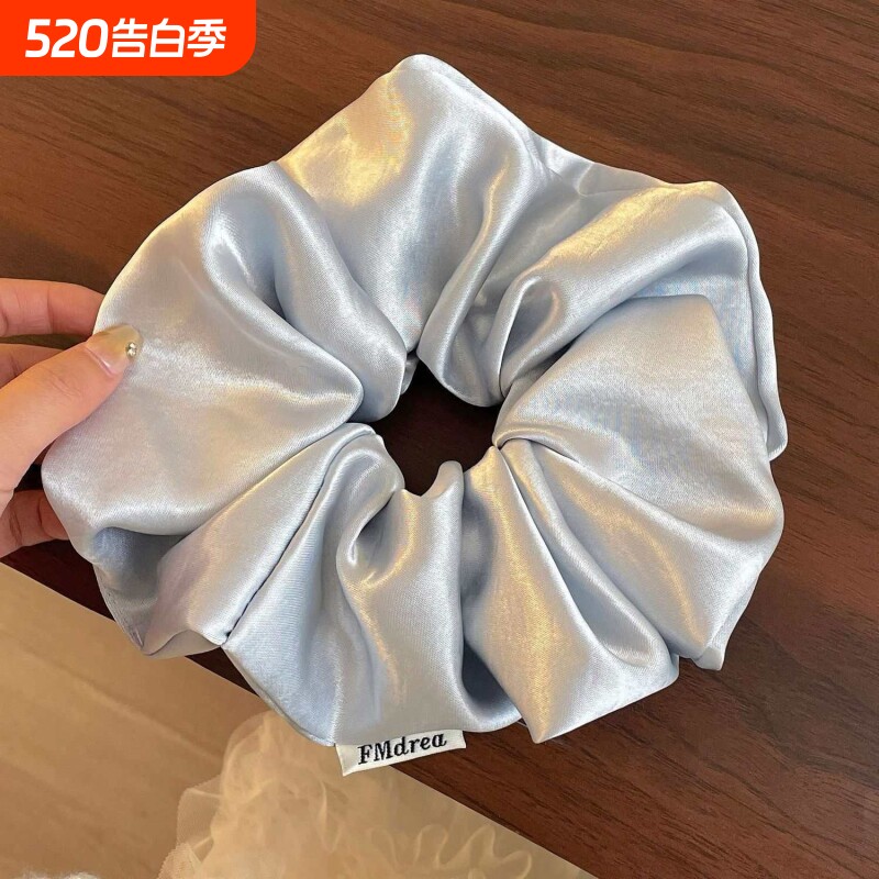 夏款光泽感缎面大肠发圈慵懒风高级头绳2026新款扎头发皮筋发饰