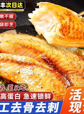 鱼排鱼片海鱼新鲜冷冻儿童半成品巴沙鱼肉无刺生鲜水产去刺鲜活