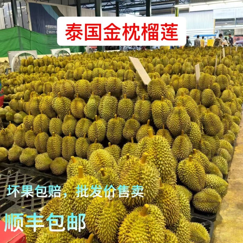 A级泰国树熟金枕榴莲鲜果应季新鲜榴莲带壳整个顺丰包邮售后无忧