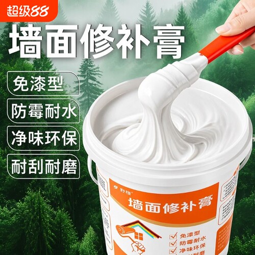 家用补墙膏墙面修复白色腻子膏防水防霉防潮白修补墙体潮湿耐水