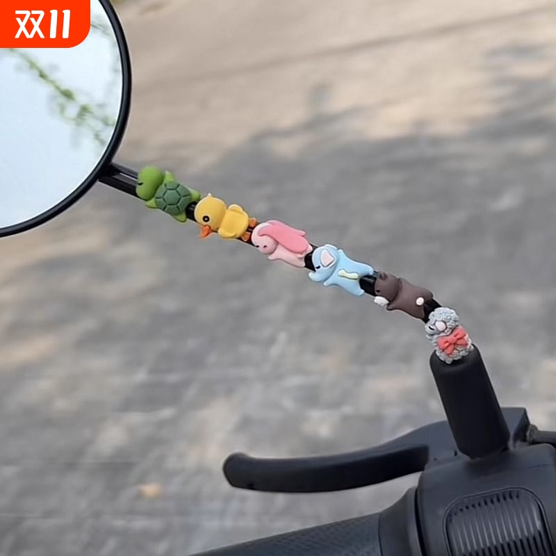 电动车装饰小配件可爱卡通后视镜仪表盘摆件汽车中控台小装饰品女