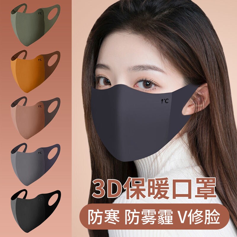 冬季无痕保暖防风口罩2025新款3D立体防寒高颜值面罩可水洗加宽图片