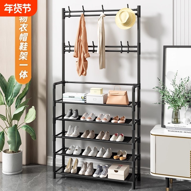 简易鞋架门口多层落地一体式鞋帽家用衣帽架鞋柜出租房架子收纳,住宅家具,鞋架,淘宝优惠券,粉丝福利购,淘宝优惠卷