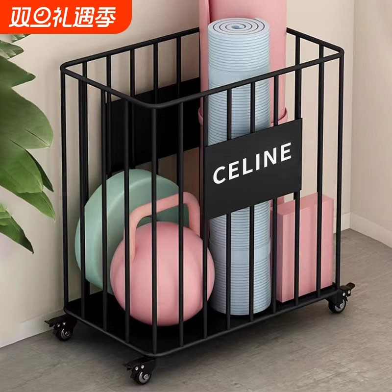 瑜伽垫收纳筐客厅运动器材整理架