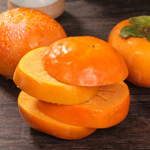 脆柿子水果新鲜当季整箱包邮应季大果巧克力甜柿火晶黄硬柿