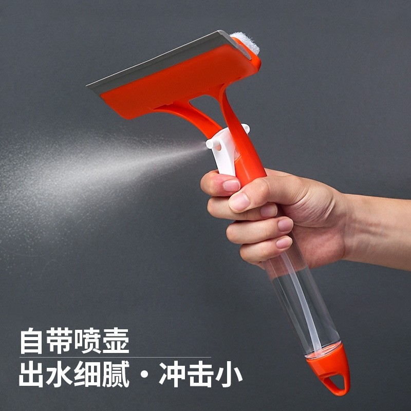 硅胶一体式喷水玻璃刮家用刮窗户三合一刮水器自带喷水擦玻璃