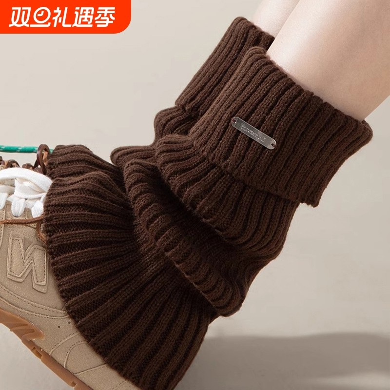 袜套堆堆袜子女秋冬季加厚加绒保暖小腿袜冬季腿套配雪地靴长袜