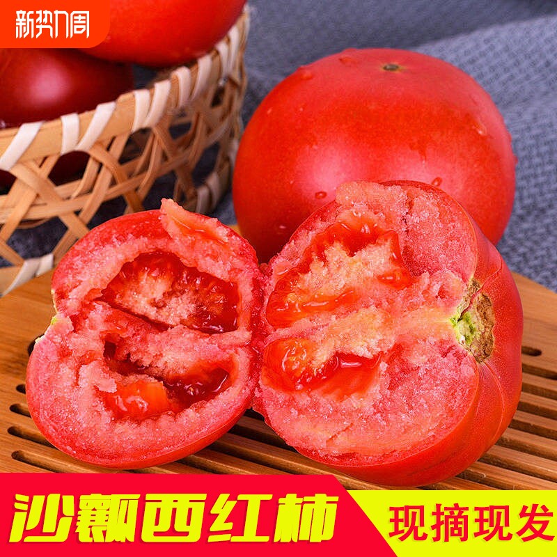 甘肃沙漠沙瓤西红柿番茄当季沙瓤西红柿自然熟新鲜生吃蔬菜