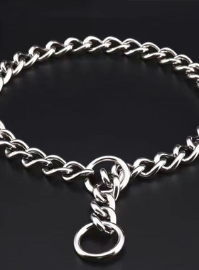 304不锈钢p链p绳防爆冲中大型犬德牧金毛拉布拉多脖圈项圈套定位