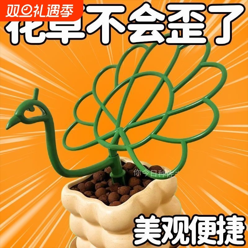 孔雀造型支撑杆花架太阳支架多层支撑架棒棒糖固定架固定蟹爪植物