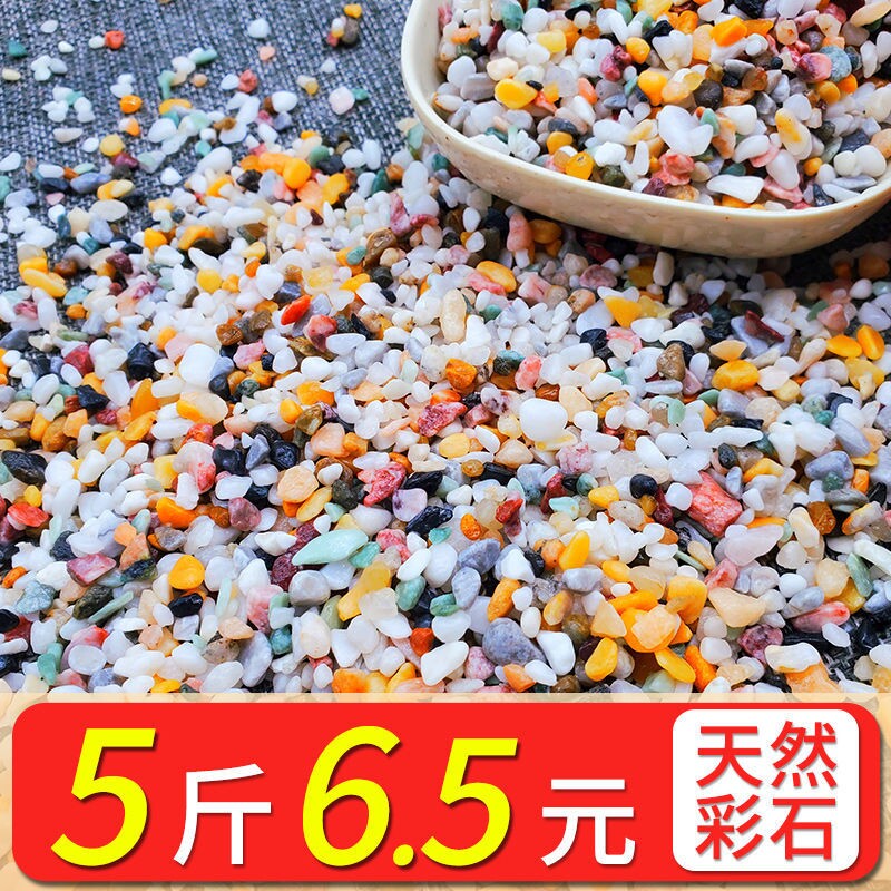 鹅卵石天然雨花石彩石白色石子多肉铺面鱼缸造景花盆园艺装饰石头