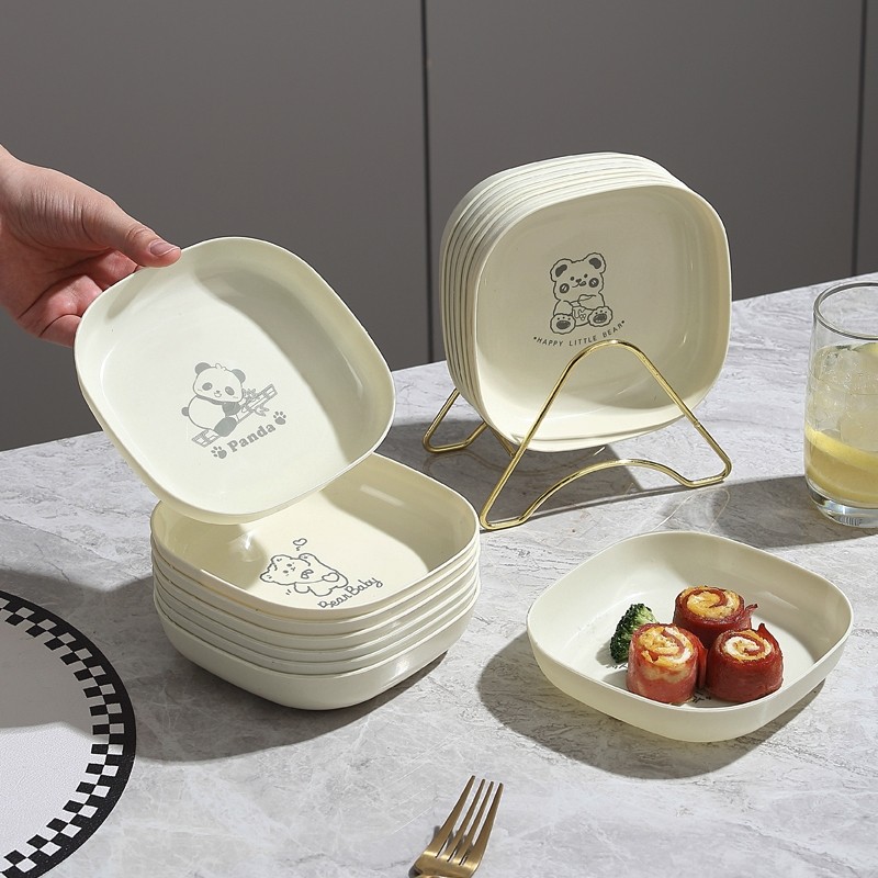 吐骨碟家用风糕点盘小菜碟子小吃碟小盘子塑料垃圾盘餐桌食品级