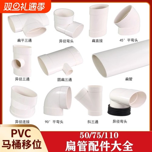 PVC扁管排水管配件|超2000次加购