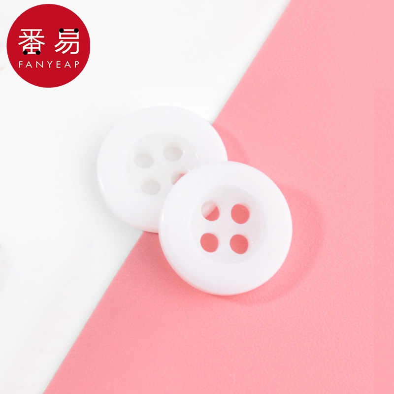 纽扣/衬衫AC1SQ0-男女衬衫纽扣百搭白色圆形衣服袖口上衣配件