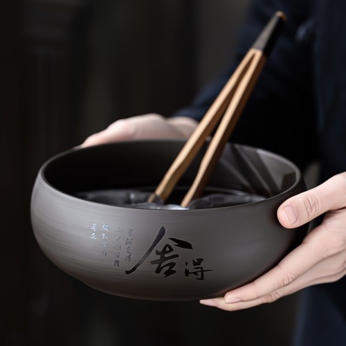 尚驰复古大容量紫砂茶洗