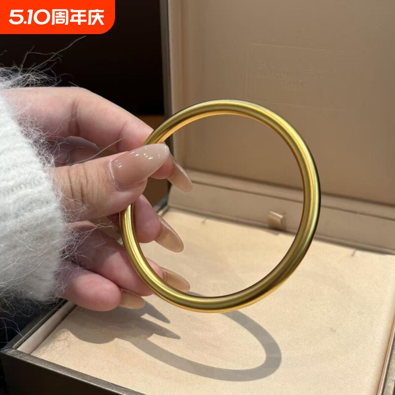 古法传承手镯实心素圈印手镯手环圈口合金节日妈妈节日礼物