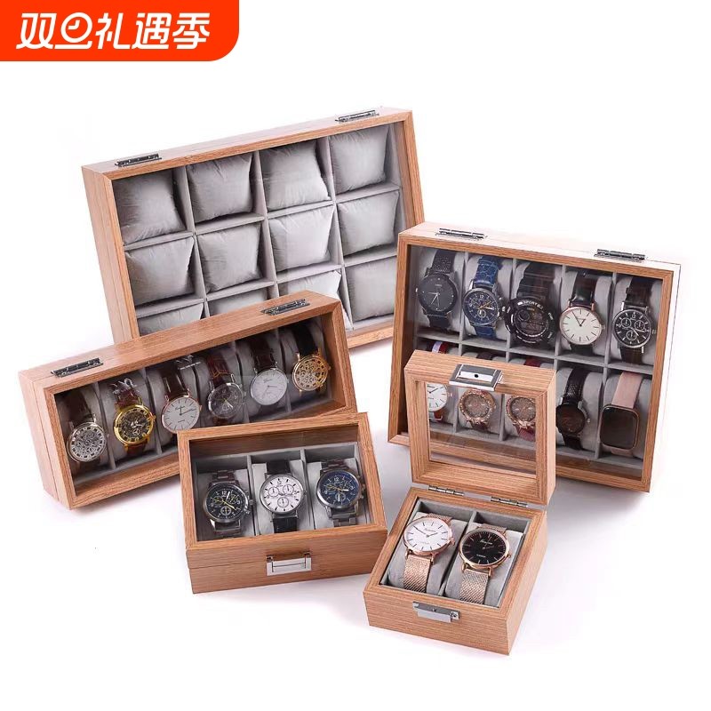 玻璃手表盒收纳盒展示盒机械表高档手表盒子收藏首饰盒腕表整理盒