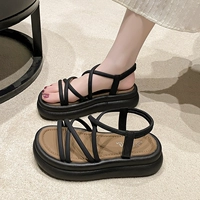 Летние сандалии на платформе, подходит с юбкой, ремень, пляжная обувь, мягкая подошва