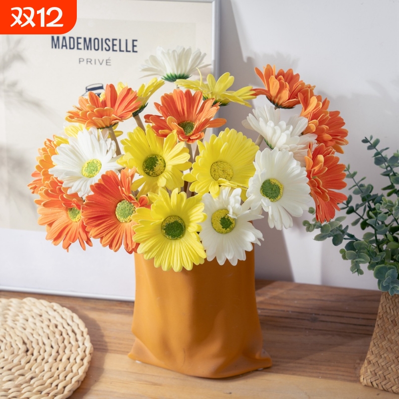 婚庆PU非洲菊扶郎花INS风仿真花家居装饰假花MW01513