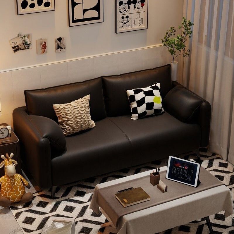 沙发客厅出租房小户型民宿双三人位新款大象耳朵懒人直排布艺高脚