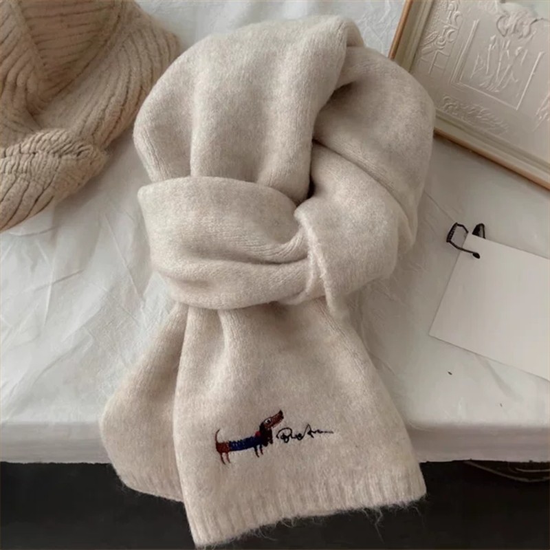 韩系仿羊绒小围巾女冬季2025新款百搭小巧纯色ins围脖学生氛围