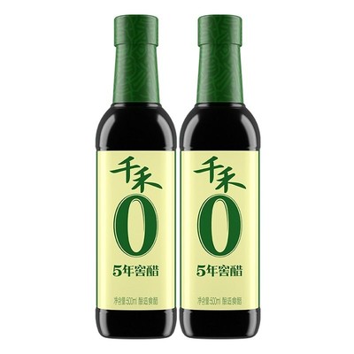 千禾零添加窖醋5年500ml瓶古法酿造陈醋纯粮凉拌醋佐餐调味品家用