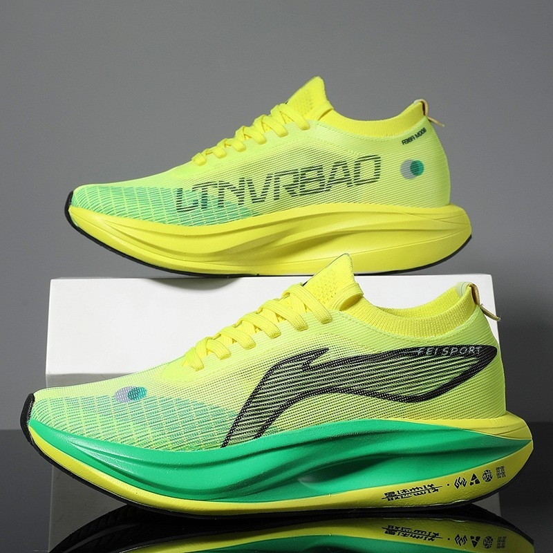 飞电5E跑步鞋男女2025新款中考体测学生运动训练竞速碳板李宇跑鞋