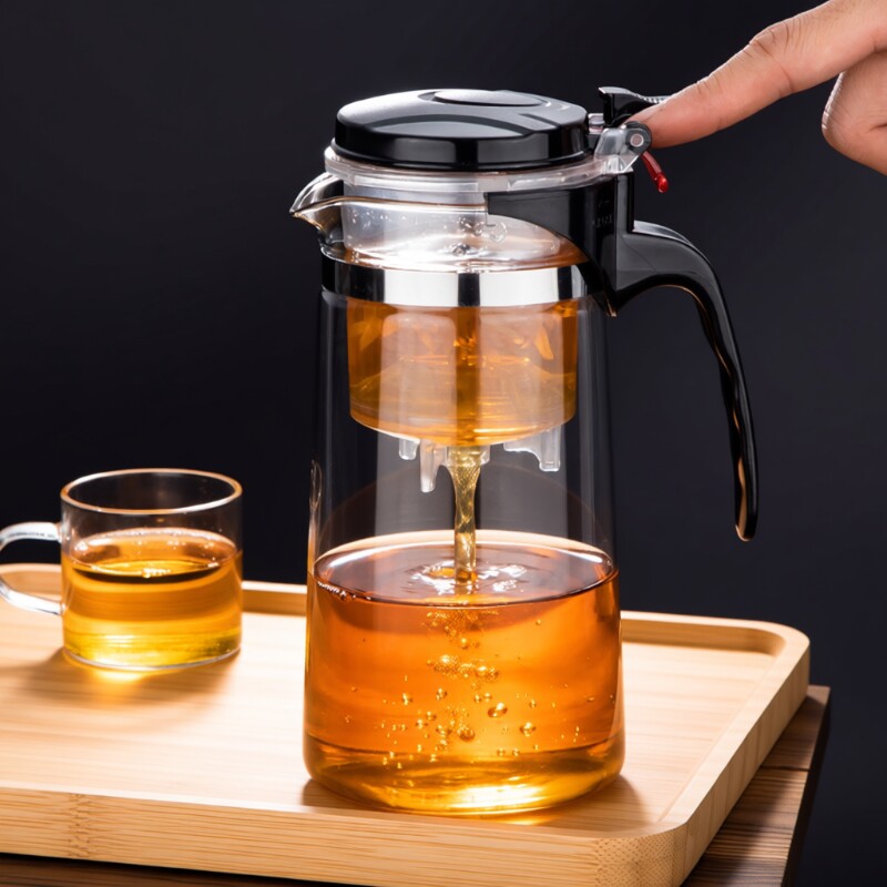 加厚玻璃飘逸杯泡茶壶耐热防爆家用过滤冲茶器大容量花果茶壶茶具