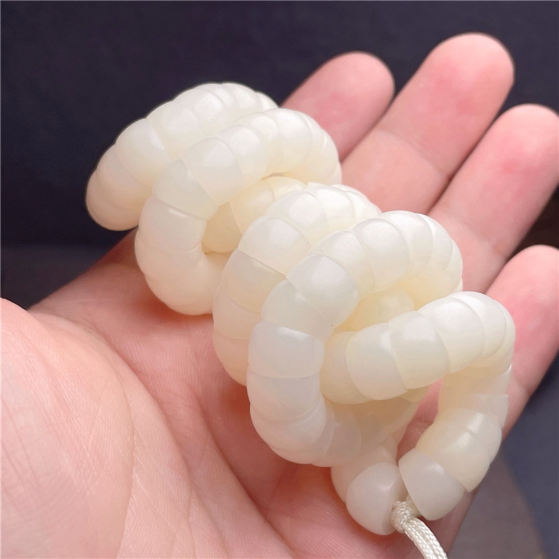 原生态大肠菩提根手串扇面佛珠