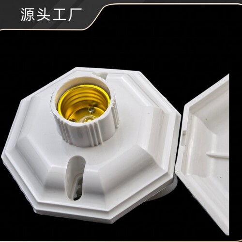 老式螺口八角型灯头加厚灯座圆形超厚新款通用型E27工程批发固定