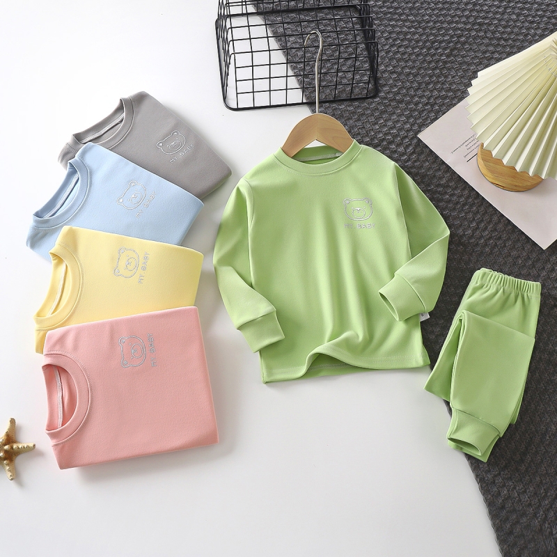 儿童秋衣秋裤套装男女童德绒内衣套装中小童保暖衣宝宝冬季打底衫