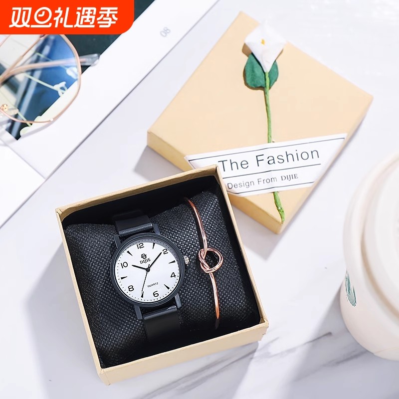 公务员考试专用手表新款初高中男女学生情侣小众石英指针式大表盘