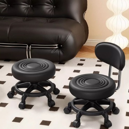 万向轮小凳子家用静音滑轮矮凳客厅旋转椅子成人板凳移动换鞋凳