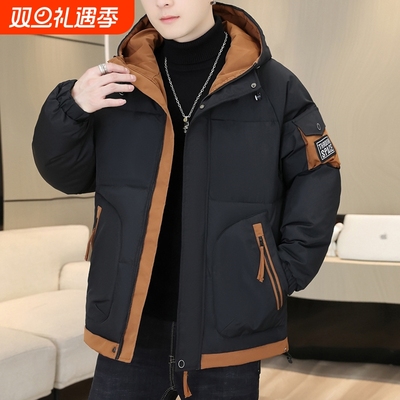 户外羽绒棉服男冬季2025年新款韩版棉衣加厚冬装保暖棉袄黑色绿色