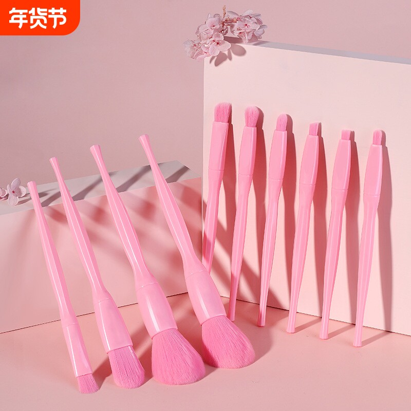 邦菲化妆刷套装糖果色10支眼影腮红散粉刷子粉底唇刷美妆工具全套