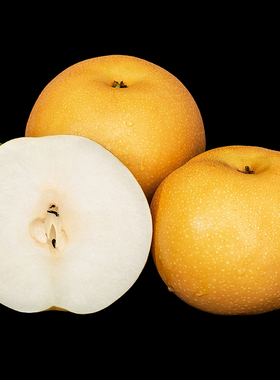 正宗山东秋月梨6粒单果300g+新鲜水果梨子整箱包邮皮薄肉细非冻梨