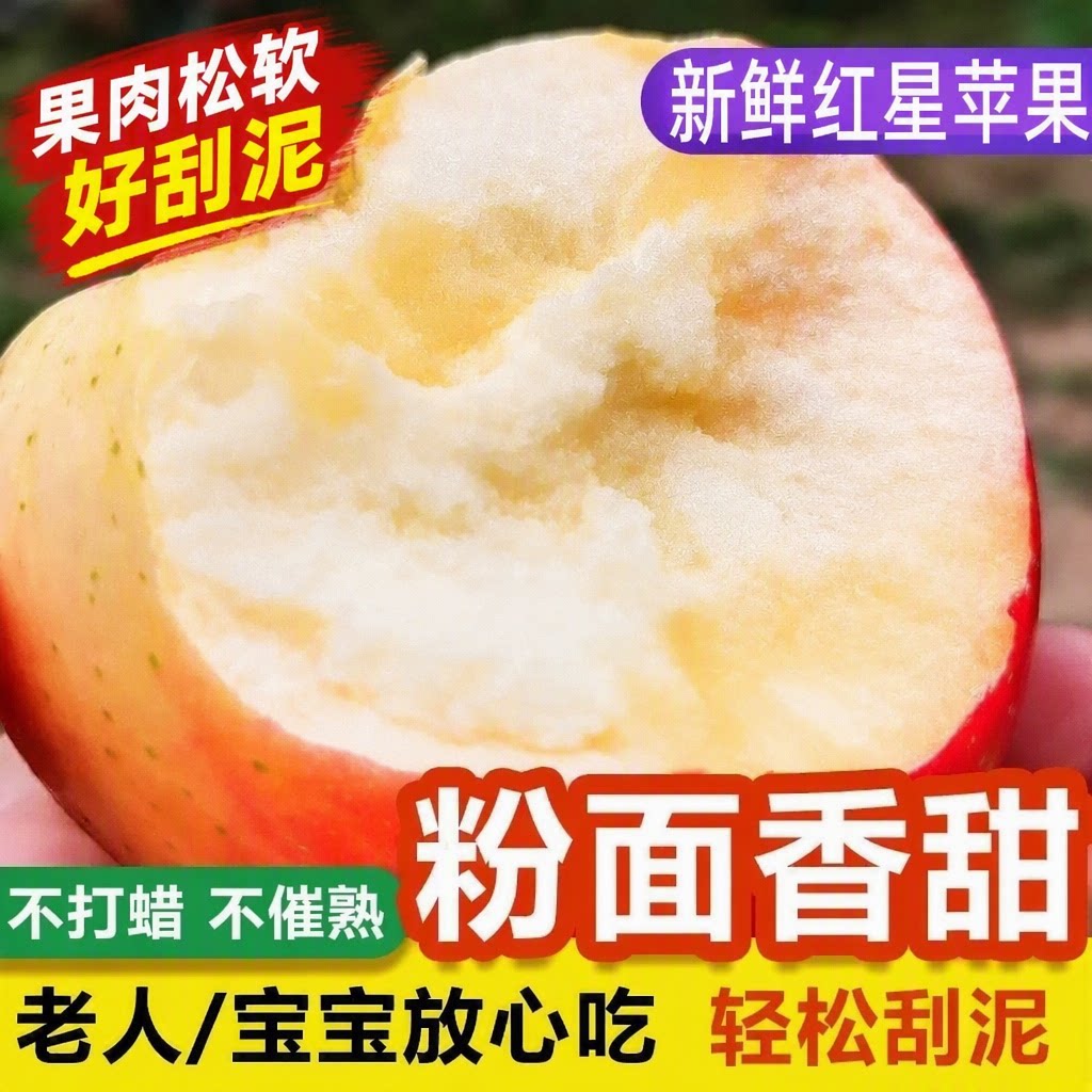 粉面苹果沙甜新鲜水果宝宝辅食老人刮泥红星绵孕妇吃农场直发香蕉