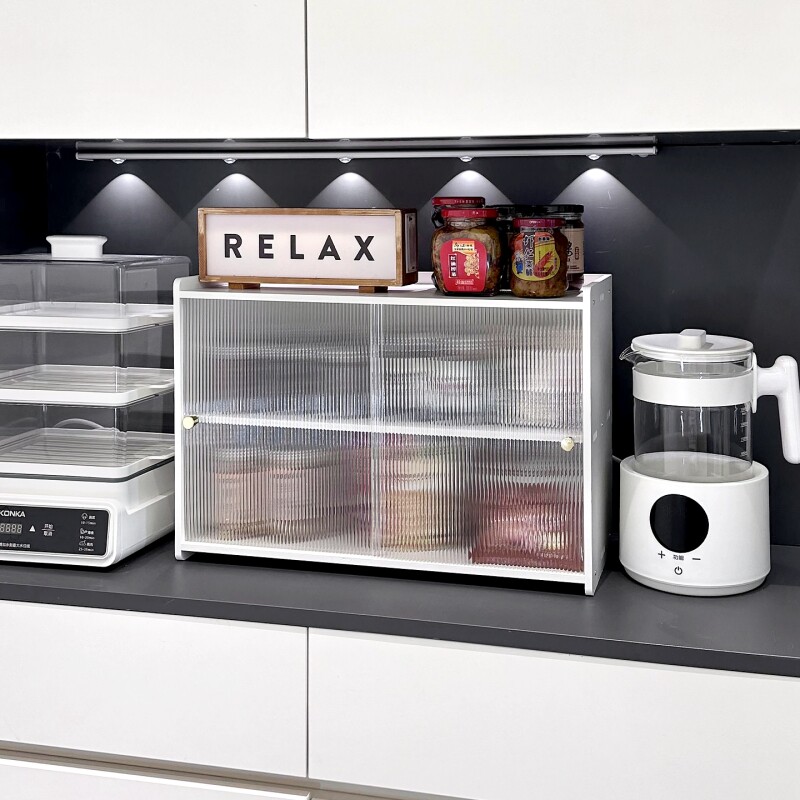 桌面置物架家用厨房收纳柜调料架子餐边柜台面整理柜马克杯陈列架