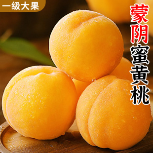 顺丰黄桃新鲜水果山东蒙阴现摘大果锦绣黄金肉蜜非炎陵应季整箱毛