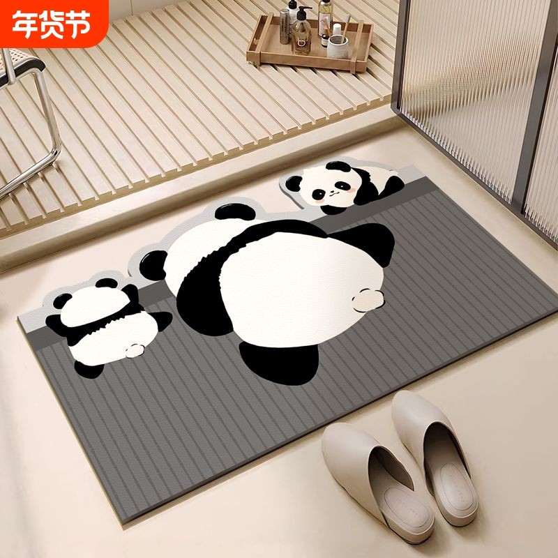 卡通软垫地垫浴室卫生间硅藻泥速干吸水垫门口入口防滑脚垫子卫浴